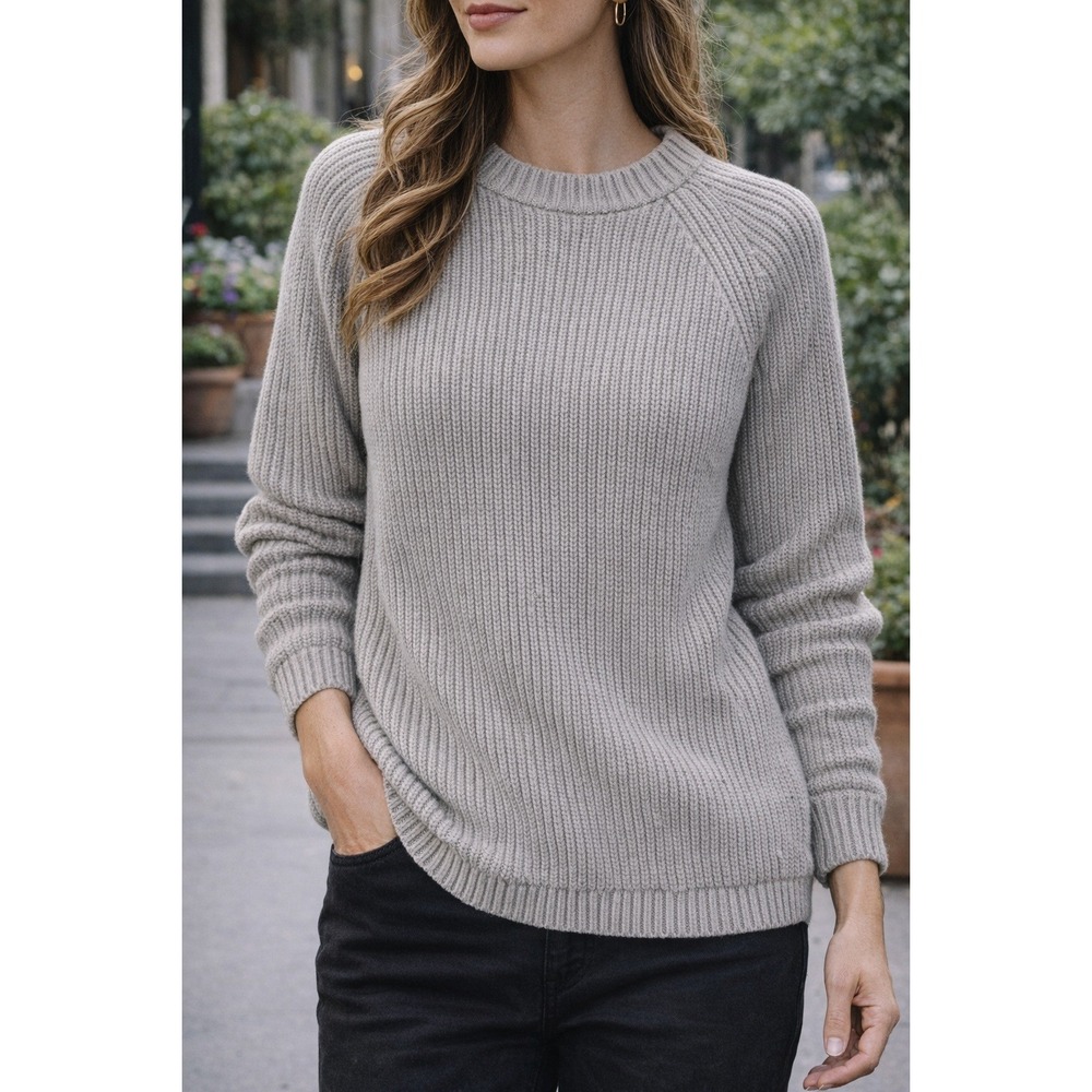 Jenni Kayne Grey Crewneck Sweater - Picture 2 of 11